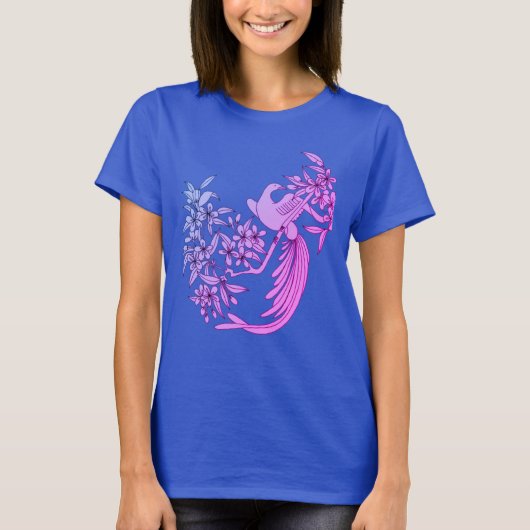 Dove on Branch Bird Motif Art T-shirt (Voorkant)