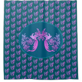 Dove on Flowered Branch Animal Art Douchegordijn (Voorkant)