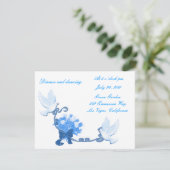 Dove-ontvangstkaarten op maat kaart (Staand voorkant)