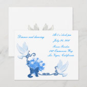 Dove-ontvangstkaarten op maat kaart (Voorkant / Achterkant)