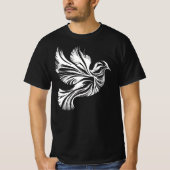 Dove Outline Zwart T-shirt (Voorkant)
