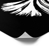 Dove Outline Zwart-wit Poster (Hoek)