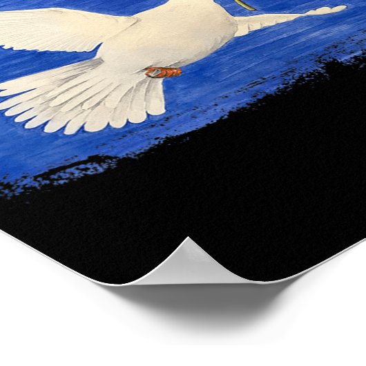 Dove Peace for Ukraine Sunflower Ukraine stand-out Poster (Hoek)