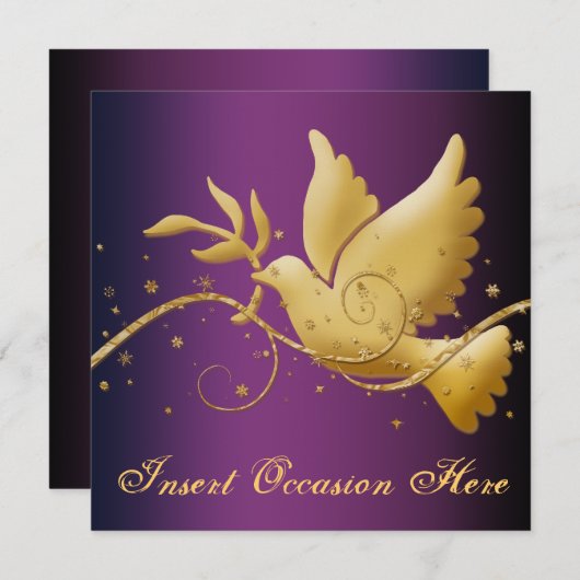 Dove peace Kerstmis religieus Kaart (Voorkant / Achterkant)