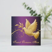 Dove peace Kerstmis religieus Kaart (Staand voorkant)