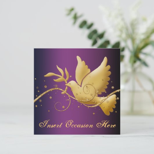 Dove peace Kerstmis religieus Kaart (Staand voorkant)