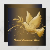 Dove peace Kerstmis religieus Kaart (Voorkant / Achterkant)