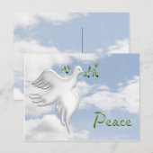 Dove Peace Sky Briefkaart (Voorkant / Achterkant)
