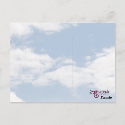 Dove Peace Sky Briefkaart (Achterkant)