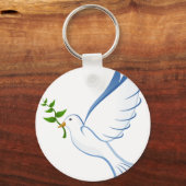 Dove Peace Symbol Sleutelhanger (Voorkant)