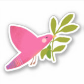 DOVE, PEACE SYMBOL STICKER (Voorkant)
