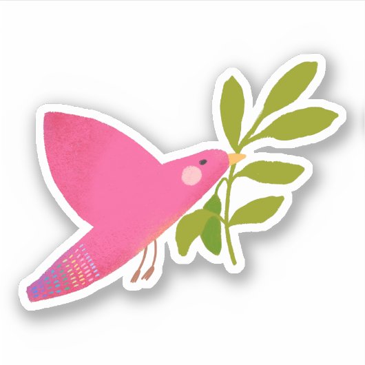 DOVE, PEACE SYMBOL STICKER (Voorkant)