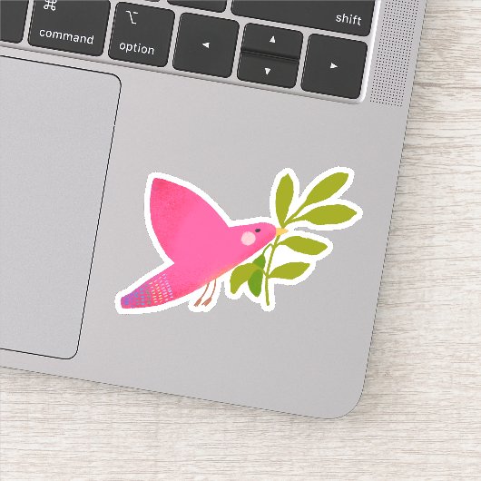 DOVE, PEACE SYMBOL STICKER (Detail)