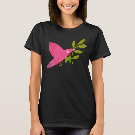 DOVE, PEACE SYMBOL T-Shirt (Voorkant)
