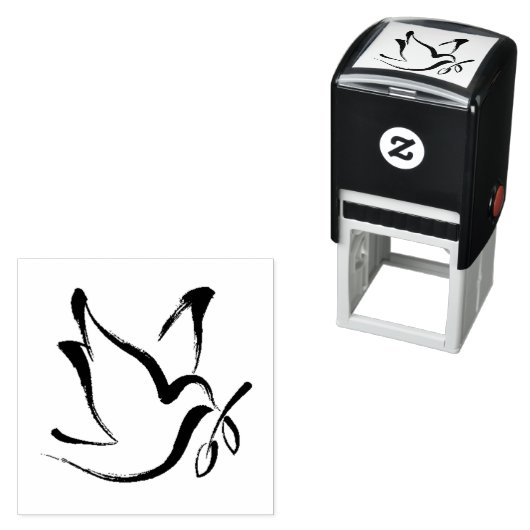 Dove peace tekening  zelfinktende stempel (In situ)