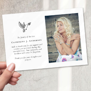 Dove Photo Sympathy begrafenismonument Bedankkaart