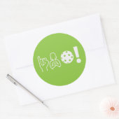 Dove Pickleball Ronde Sticker (Envelop)