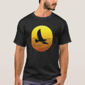 Dove Pigeon Bird Silhouette bij Sunset Wildlife Na T-shirt (Voorkant)