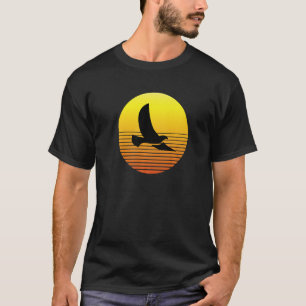 Dove Pigeon Bird Silhouette bij Sunset Wildlife Na T-shirt