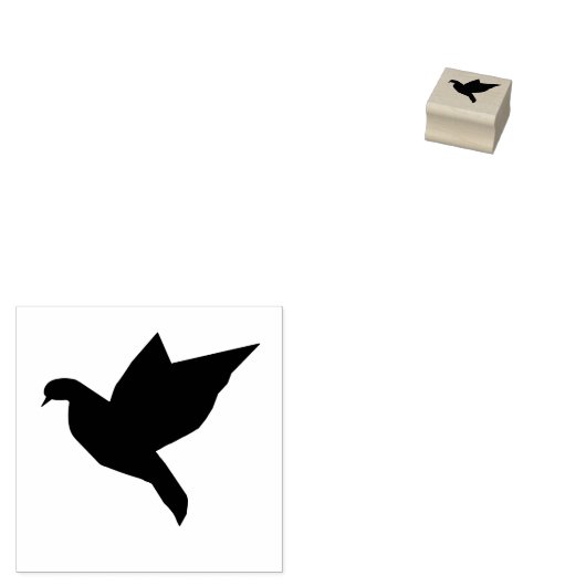 Dove, Pigeon Wood Art Stamp Rubberstempel (Gestempeld)