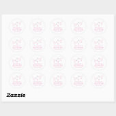 Dove Pink Girl Baptisme Ronde Sticker (Vel)