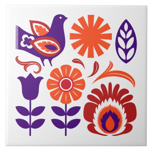 Dove Poland Folk Tegel Tegeltje (Voorkant)