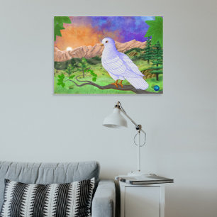 Dove   Prachtig levendig landschap Canvas Afdruk