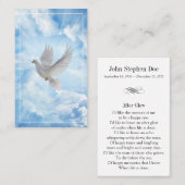 Dove Prayer Kaart - na gloed Visitekaartje (Voorkant / Achterkant)