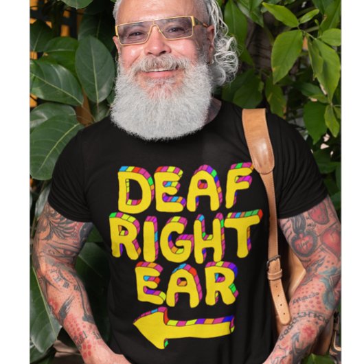 dove rechteroorklep, gedeeltelijke doofheid t-shirt