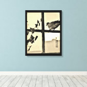 Dove Resting Canvas Afdruk (Insitu (Houten vloer))