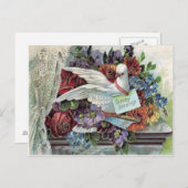 Dove Roos Daisy Forget-Me-Not Briefkaart (Voorkant / Achterkant)