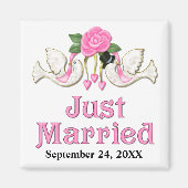 Dove & Roos - Gewoon gehuwd T-shirt Magneet (Voorkant)