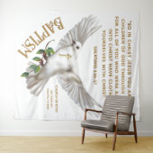 Dove Schrift Doop Achtergrond Wandkleed (In Situ (horizontaal))