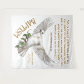 Dove Schrift Doop Achtergrond Wandkleed (Voorkant (horizontaal))