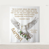 Dove Schrift Doop Achtergrond Wandkleed (Voorkant)