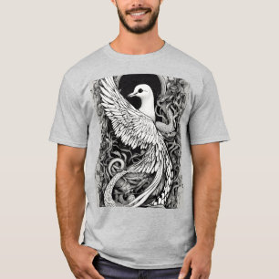 Dove & Serpent Hole Tattoo T-shirt – Symbolisch zw