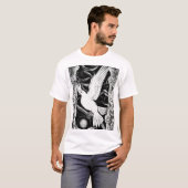 Dove & Serpent Tattoo T-Shirt – Vet Zwart & Wit (Voorkant volledig)