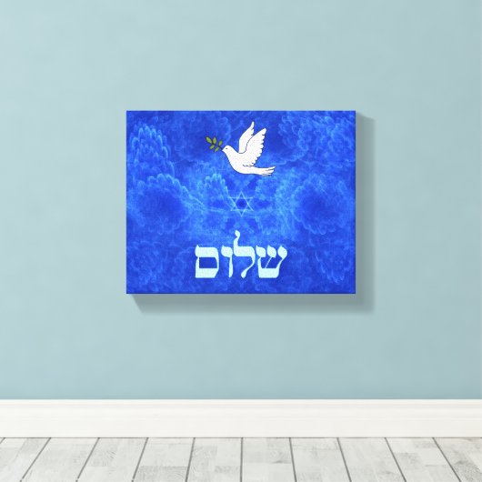 Dove - Shalom Canvas Afdruk (Insitu (Houten vloer))