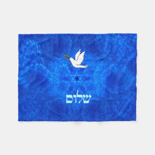 Dove - Shalom Fleece Deken (Voorkant (Horizontaal))