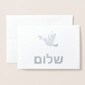 Dove - Shalom Folie Kaarten (Voorkant met envelop)