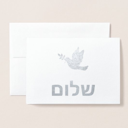 Dove - Shalom Folie Kaarten (Voorkant met envelop)