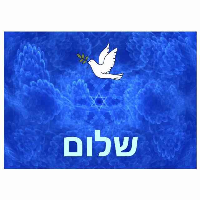 Dove - Shalom Fotobeeldje Magneet (Voorkant)