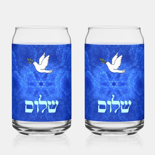 Dove - Shalom Fractal Blikvorm Glas (Voorkant)