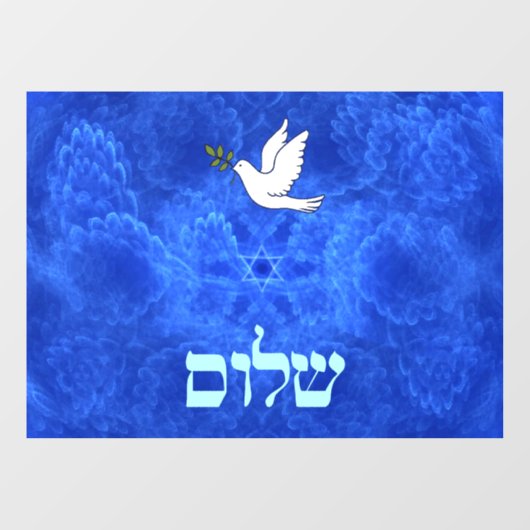 Dove - Shalom Fractal Raamsticker (Vel)