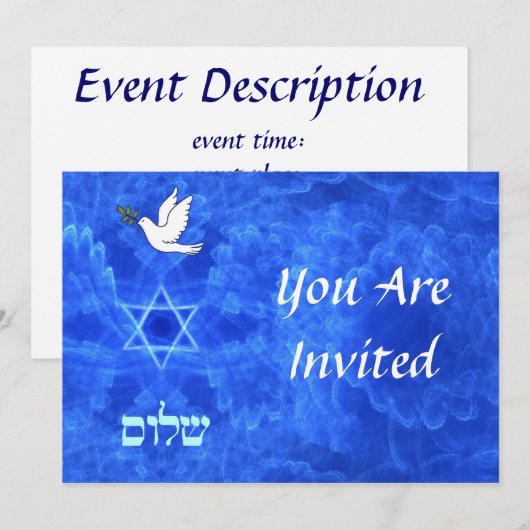 Dove - Shalom Kaart (Voorkant / Achterkant)