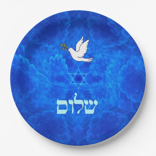 Dove - Shalom Papieren Bordje (Voorkant)
