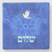 Dove - Shalom Stenen Onderzetter (Voorkant)