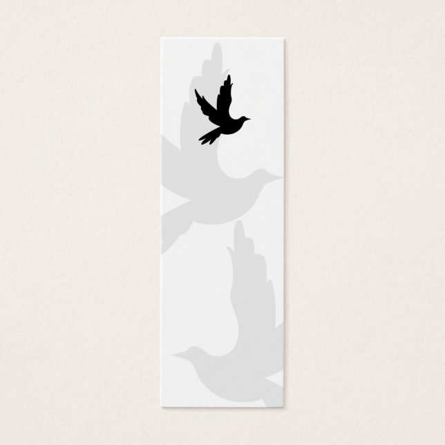 Dove Silhouette Bladwijzer Mini Visitekaartjes (Voorkant)