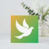 Dove Silhouette Feestdagenkaart (Staand voorkant)