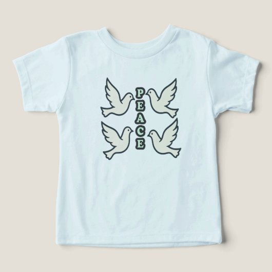 Dove Silhouette met "PEACE" - Draagbaar (Design voorkant)
